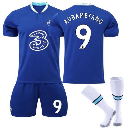 Beakey AUBAMEYANG #9 Chelsea Home Jersey 2022/23 Soccer Jersey Kit For Adult Kids