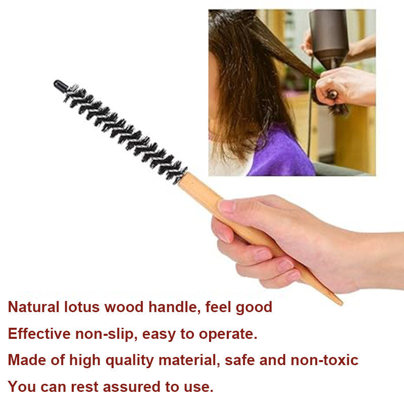 Beakey 4 Pcs Small Round Hair Brush Different Sizes for Bangs Beard