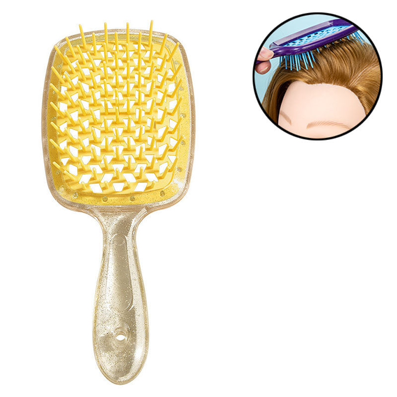 Beakey Massage Hair Brush Wet & Dry Vented Detangling for All Hair Types-OrangeGold