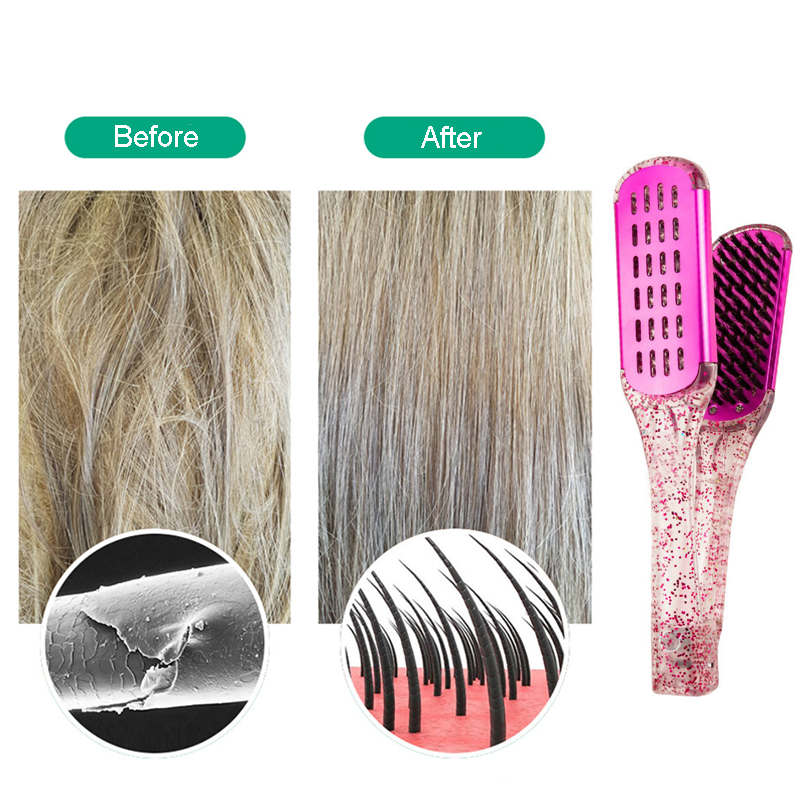 Beakey Double Sided Hair Brush for Smooth and Straight Hair Styling Tool-Pink