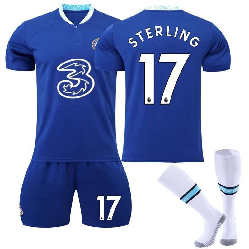 Beakey STERLING #17 Chelsea Home Jersey 2022/23 Soccer Jersey Kit For Adult Kids