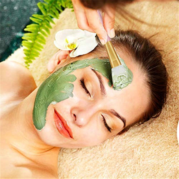 Beakey 2pcs Silicone Face Mask Brush Soft Silicone Facial Mud Mask Applicator Brush-Pink+Yellow