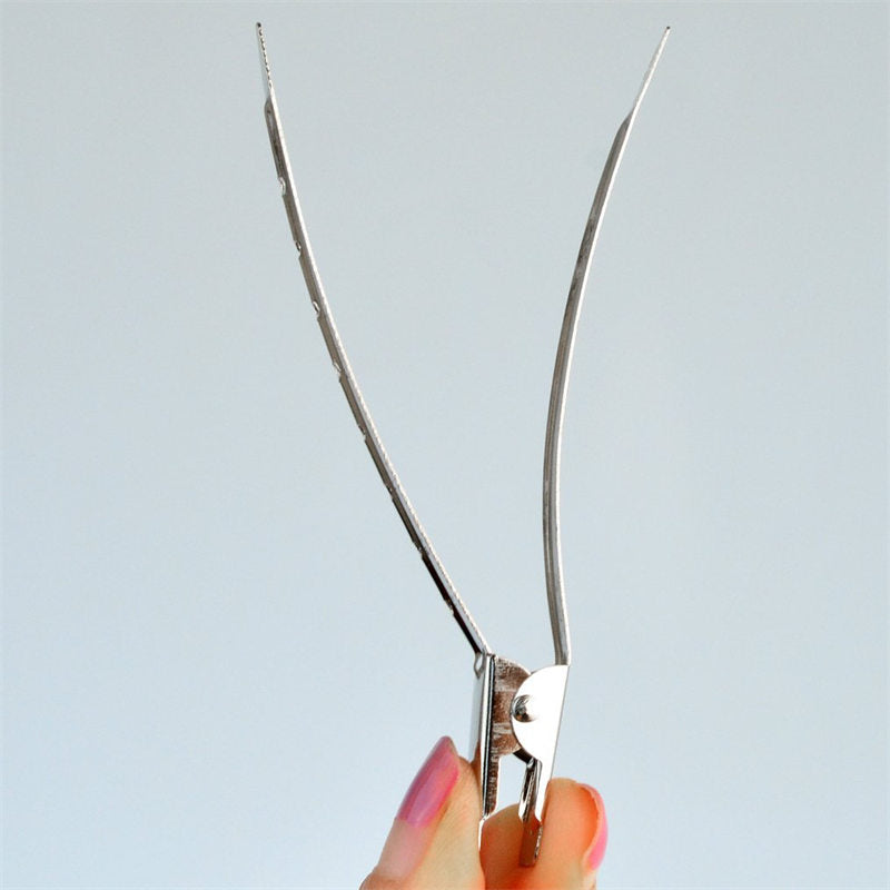 Beakey 12 Packs Duck Bill Clips 3.5 Inches Rustproof Metal Clips with Holes for Hair Styling