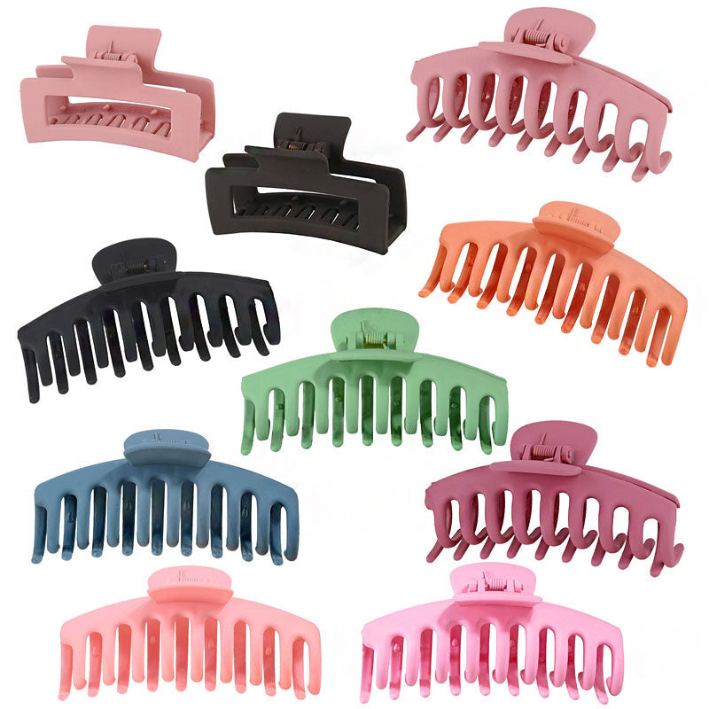 Beakey 10 Pcs Acrylic Hair Claw Clips for Thick Hair Strong Hold Perfect for Women-A