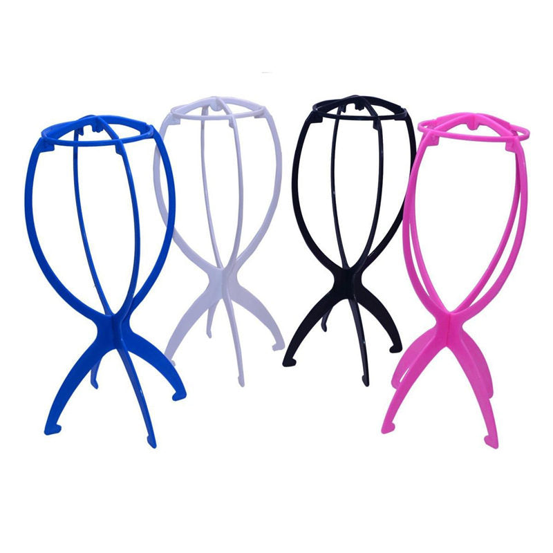 Beakey 4 Packs Portable Wig Head Stand for Women-Mix Color