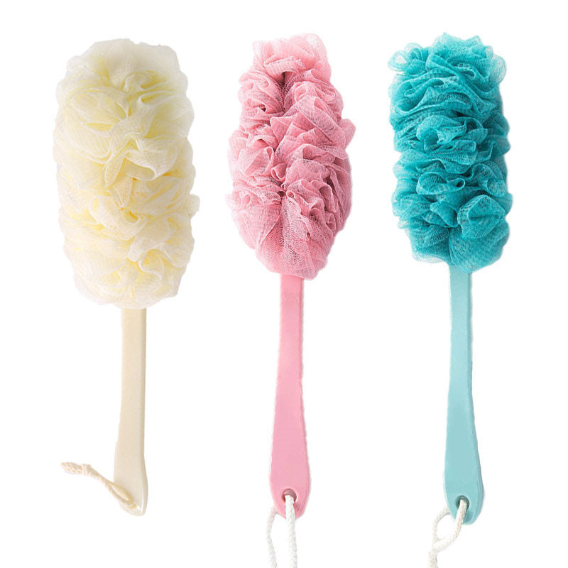 Beakey 3 Pack Back Scrubber for Shower Long Handle Soft Nylon Mesh Bath Ball