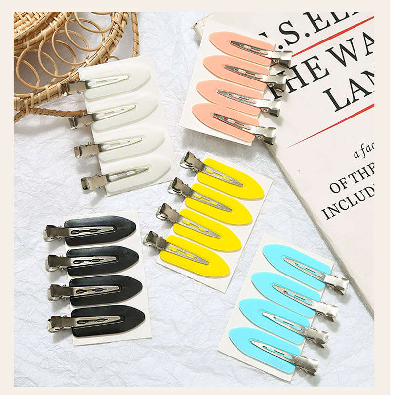 Beakey 5Pcs No Bend Curl Clips Hair Clips Pin for Hairstyle Bangs Waves-Mix Color