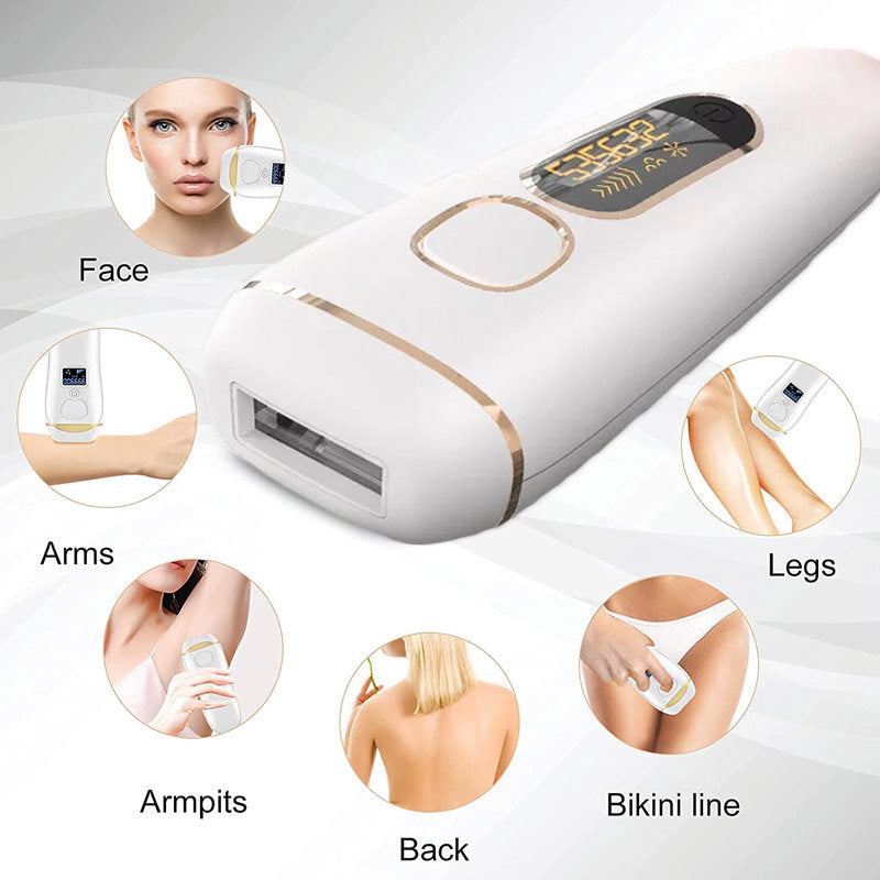 Beakey Home Hair Removal Device Facial Body Profesional Hair Remover for Women and Man-Silver
