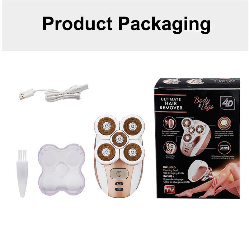 Beakey Rechargeable Waterproof Painless Leg Hair Removal for Body Arm Legs Face Bikini