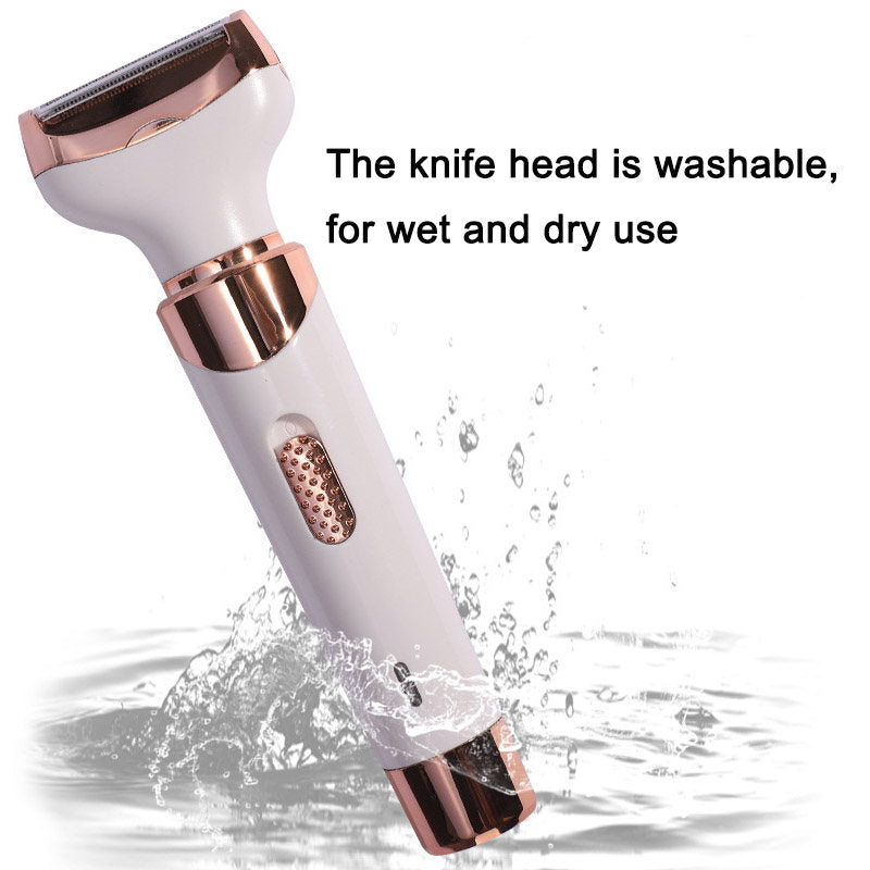 Beakey 4 in 1 Electric Razor for Women Eyebrow Nose Face Legs Underarms Portable Bikini Trimmer