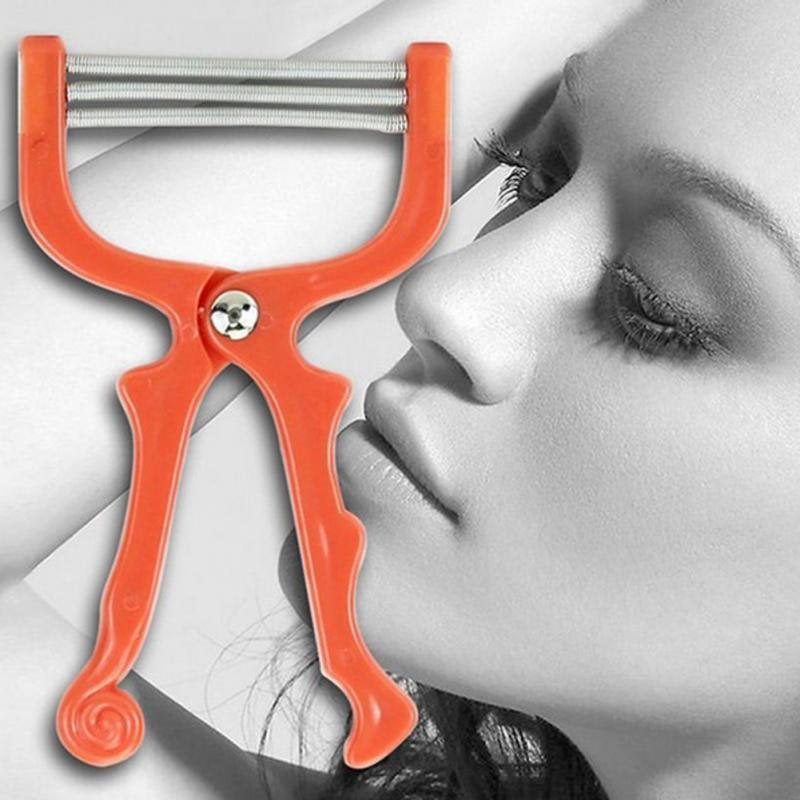 Beakey Portable Fine Hair Removal Face Hair Threading Beauty Epilator Tool Tongs-Random Color