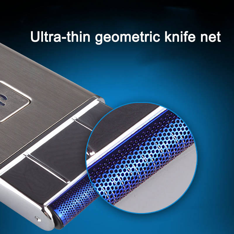 Beakey Mens Mini Electric Razor Cordless USB Charging Travel Portable Face Trimmer-Silver