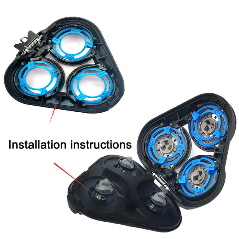 Beakey 3Pcs Blade Retaining Rings for Philips Norelco S5000 Series Models-Blue