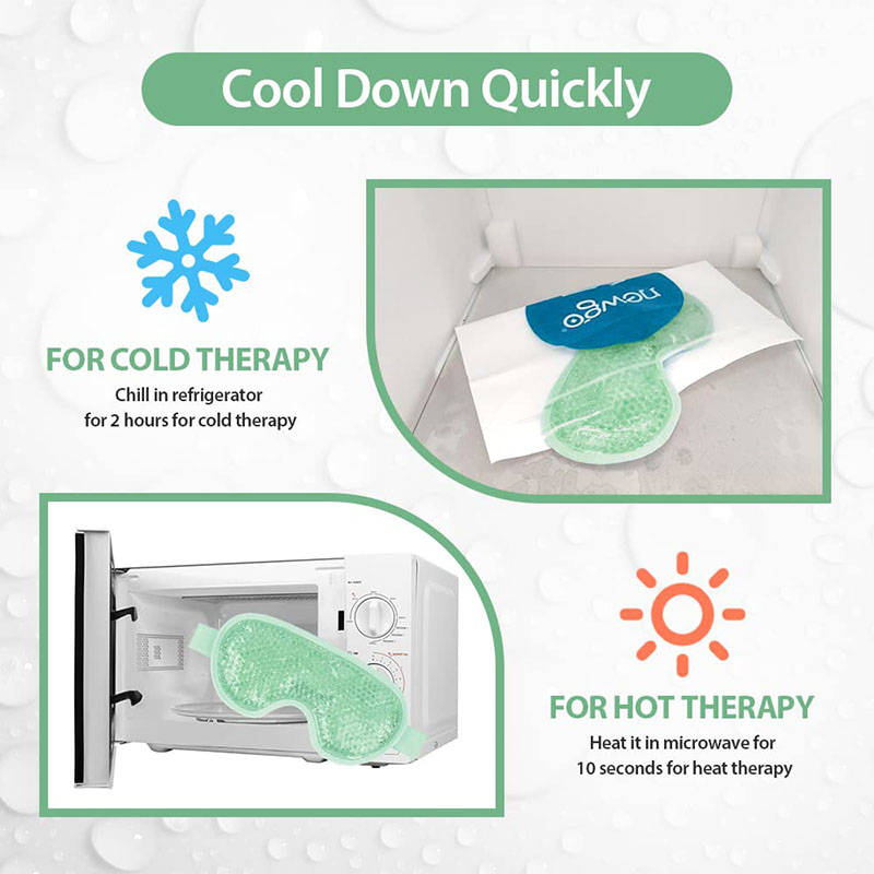 Beakey Reusable Gel Sleeping Ice Eye Mask for Headache Stress Relief-Green