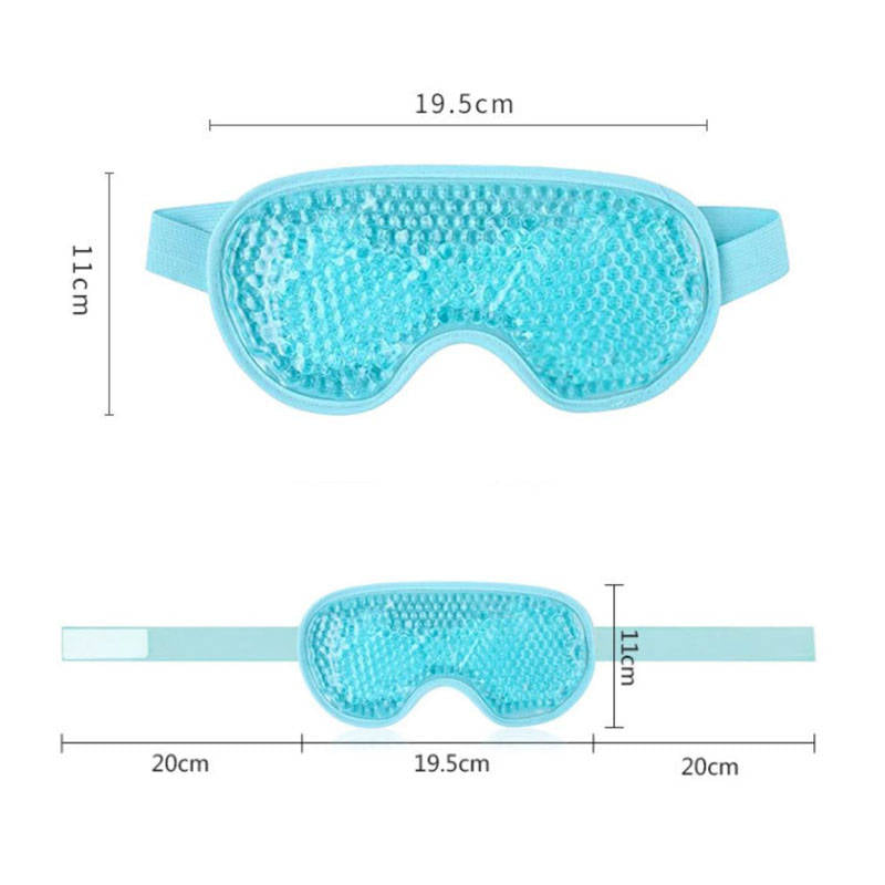 Beakey Reusable Gel Sleeping Ice Eye Mask for Headache Stress Relief-Blue