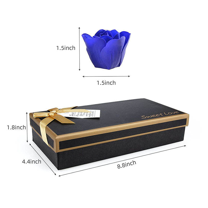 Beakey Floral Scented Bath Soap Rose Set Flower Petals for Girl Moms-Blue