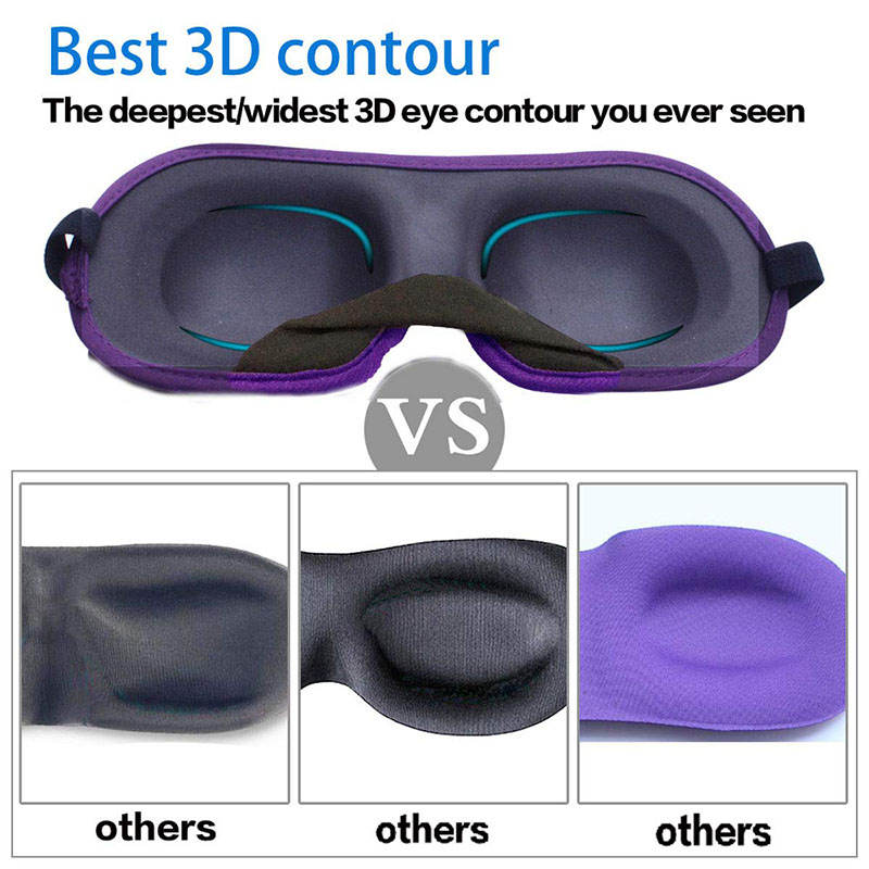 Beakey 3D Contoured Washable Eye Mask for Sleeping with Adjustable Strap-purple