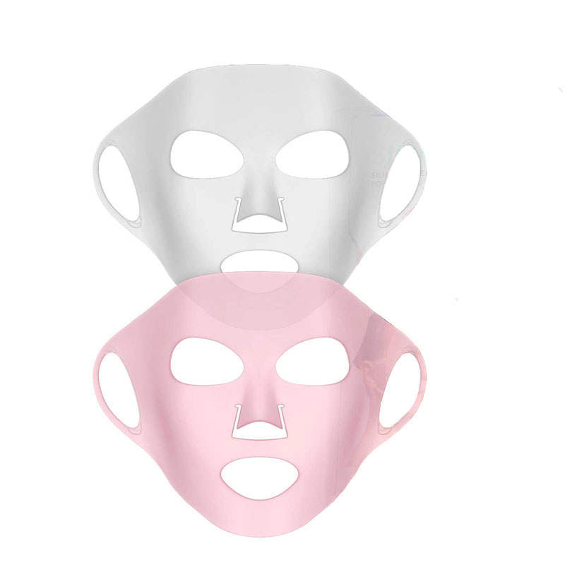 Beakey 2 Pack Reusable Silicone Face Mask Holder Moisturizing Facial Mask-WhitePink