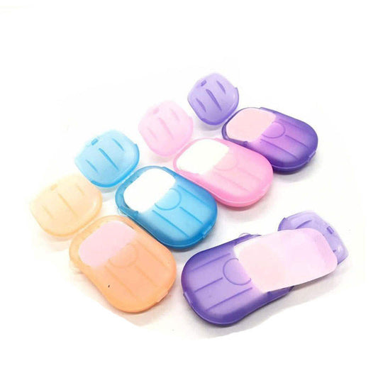 Beakey 5 Packs Portable Disposable Travel Washing Hand Bath Soap Sheets-Multicolour