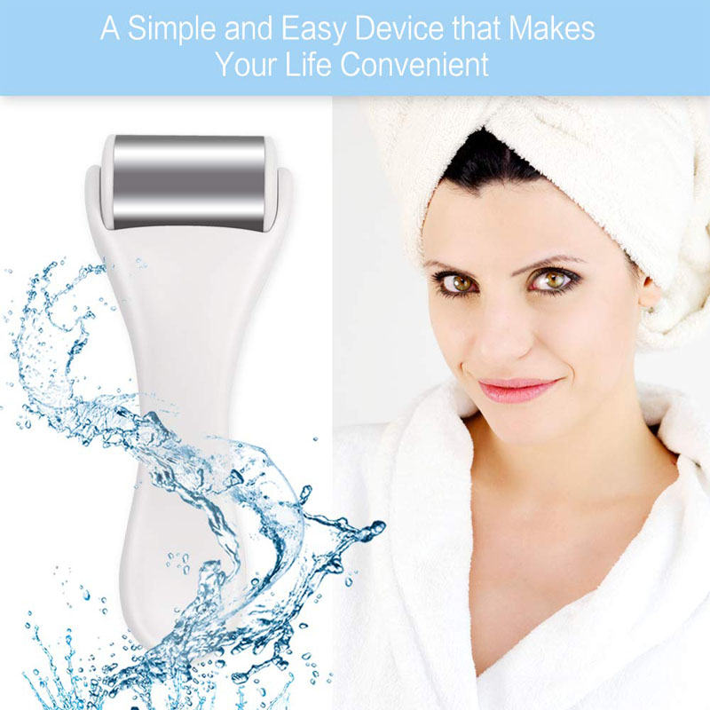 Beakey Ice Roller Stainless Steel Massager for Face & Eye-White