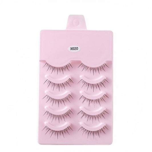 Beakey 5 Pairs False Eyelashes Natural Curly 3D Lashes Set for Daily-x020