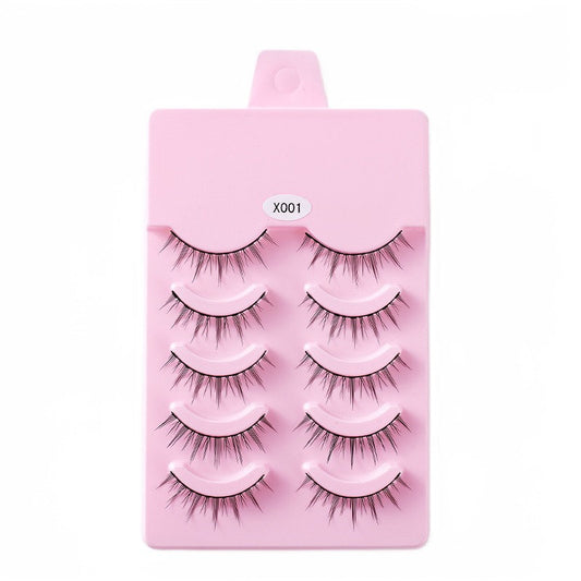 Beakey 5 Pairs False Eyelashes Natural Curly 3D Lashes Set for Daily-x001