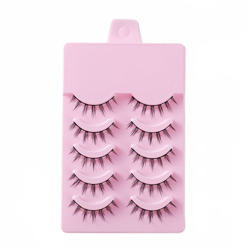 Beakey 5 Pairs False Eyelashes Natural Curly 3D Lashes Set for Daily-Dandelion