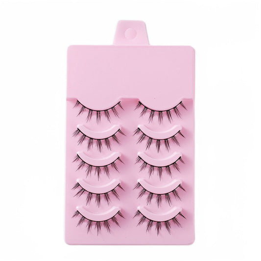 Beakey 5 Pairs False Eyelashes Natural Curly 3D Lashes Set for Daily-Dandelion