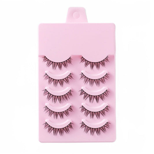 Beakey 5 Pairs False Eyelashes Natural Curly 3D Lashes Set for Daily-GirlGroup
