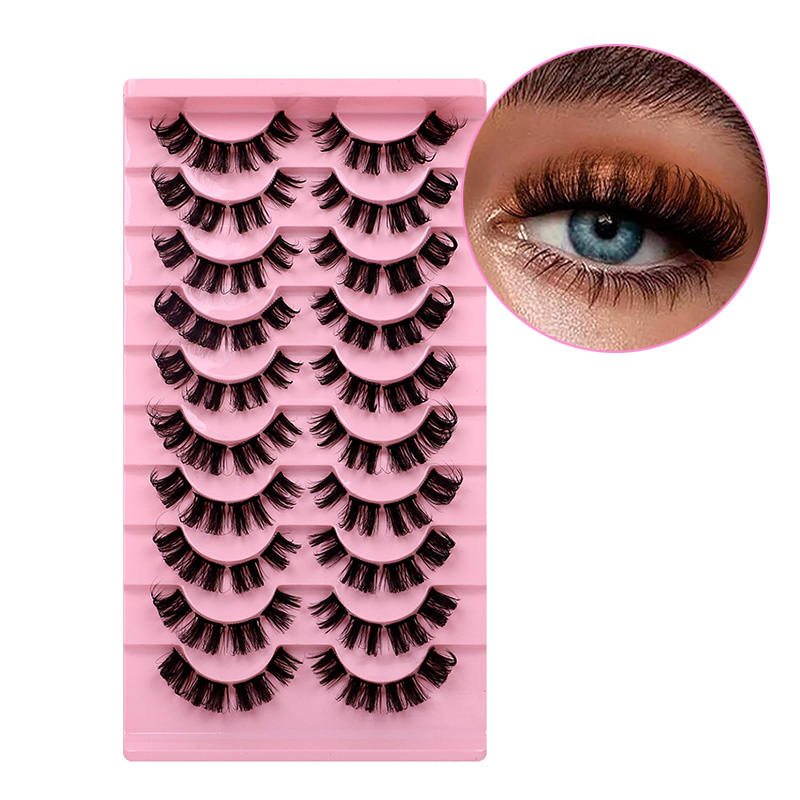 Beakey Russian Strip Lashes Reusable False Eyelashes Natural D Curl-14