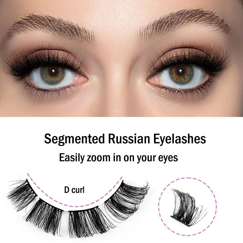 Beakey Russian Strip Lashes Reusable False Eyelashes Natural D Curl-14
