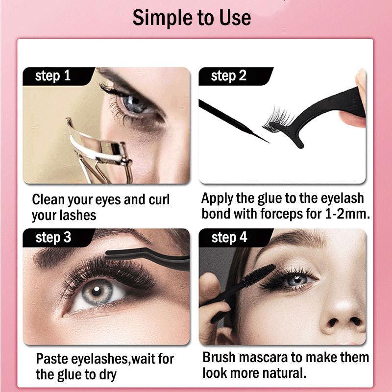 Beakey Russian Strip Lashes Reusable False Eyelashes Natural D Curl-16