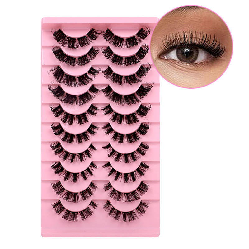 Beakey Russian Strip Lashes Reusable False Eyelashes Natural D Curl-MIX