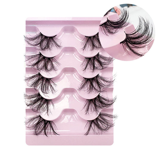 Beakey Half Lashes Natural Looking Cat Eye Fluffy 3D Curly False Eyelashes-31