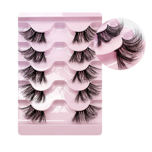 Beakey Half Lashes Natural Looking Cat Eye Fluffy 3D Curly False Eyelashes-33