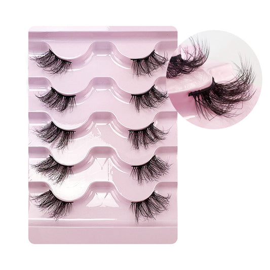 Beakey Half Lashes Natural Looking Cat Eye Fluffy 3D Curly False Eyelashes-34