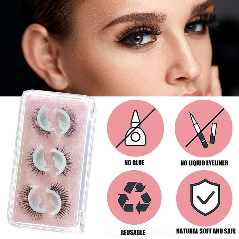 Beakey Reusable Self Adhesive Eyelashes 3 Styles No Eyeliner or Glue Needed