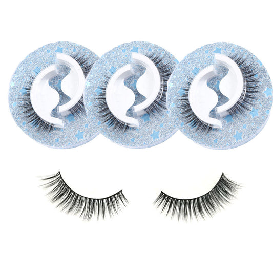 Beakey 3 Pairs False Eyelashes Self Adhesive Waterproof Reusable No Glue Needed-1