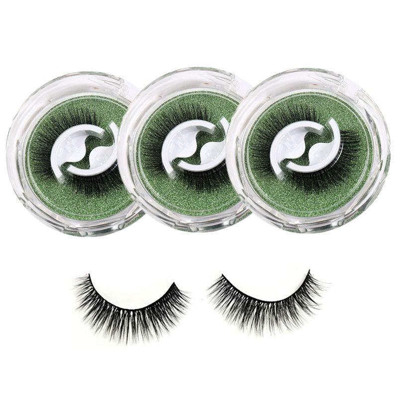 Beakey 3 Pairs False Eyelashes Self Adhesive Waterproof Reusable No Glue Needed-6