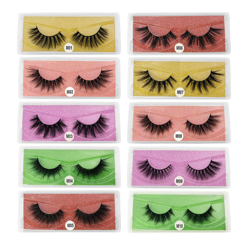 Beakey Eyelashes Faux 3D Makeup Cilios Thick Mink Natural False Lashes-MixSet