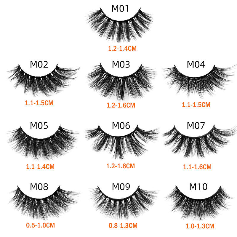 Beakey Eyelashes Faux 3D Makeup Cilios Thick Mink Natural False Lashes-Green