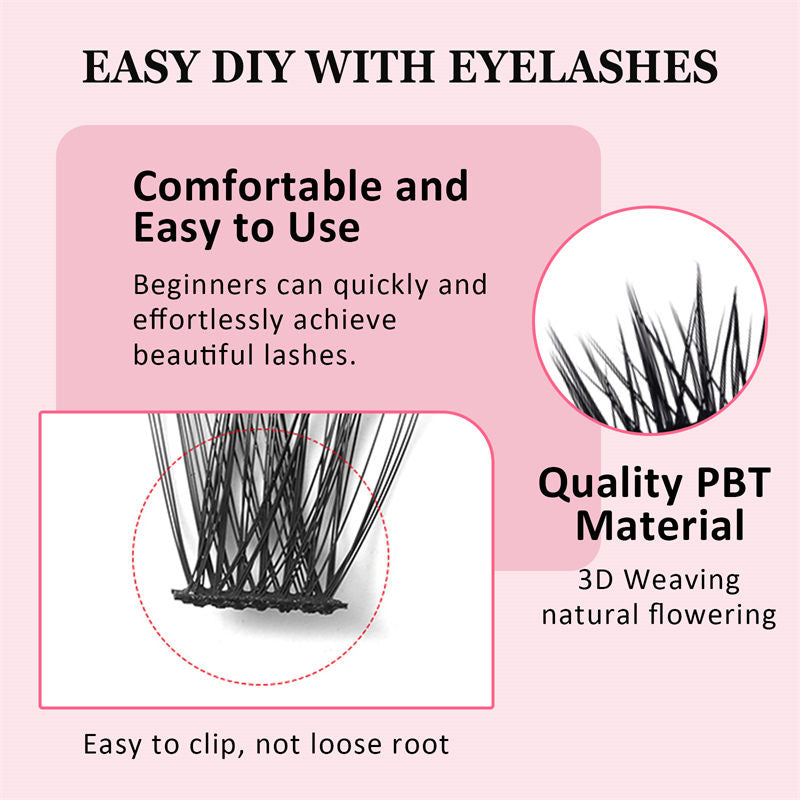 Beakey DIY Lash Clusters 112 Clusters False Eyelash Extensions Natural Look Fluffy Wispy Eyelashes (Cirrus,8-16mm Mix)