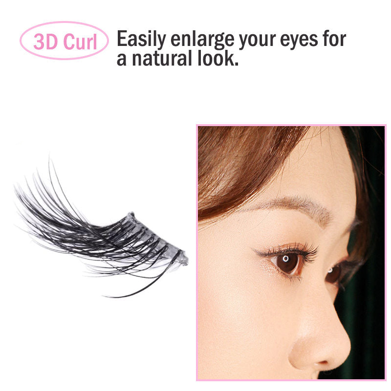 Beakey 3D Natural Look Eyelashes Pure Nude 4 Pairs Lashes for Daily