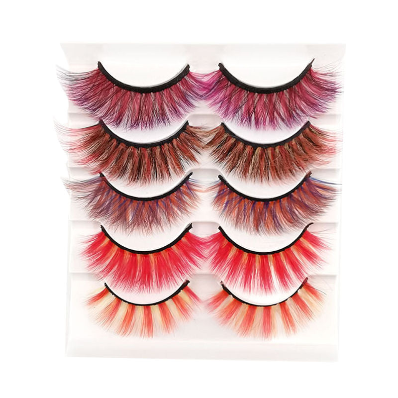 Beakey 3D False Eyelashes Colored Thick Lashes for Performance Halloween-8