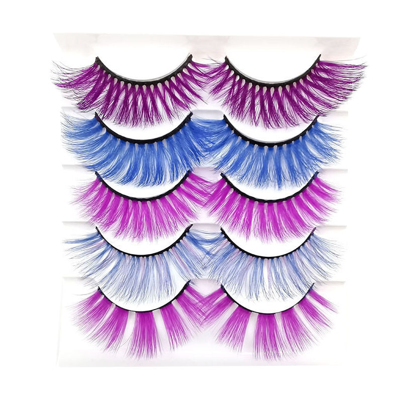 Beakey 3D False Eyelashes Colored Thick Lashes for Performance Halloween-9