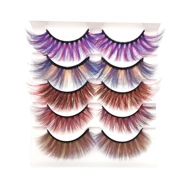 Beakey 3D False Eyelashes Colored Thick Lashes for Performance Halloween-11