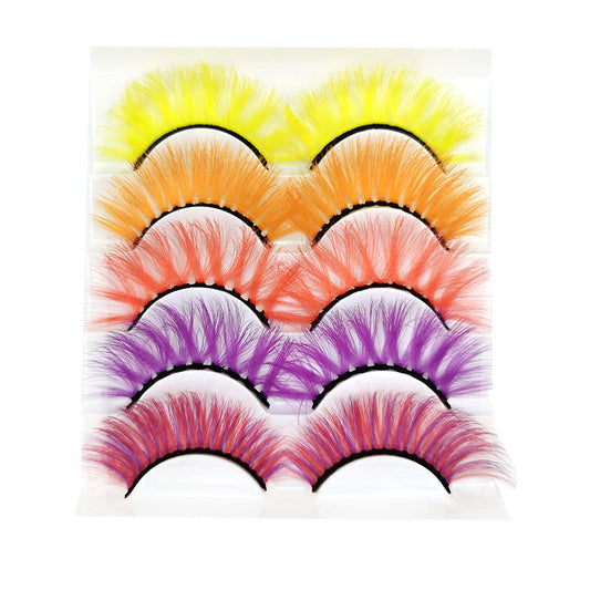 Beakey 3D False Eyelashes Colored Thick Lashes for Performance Halloween-15