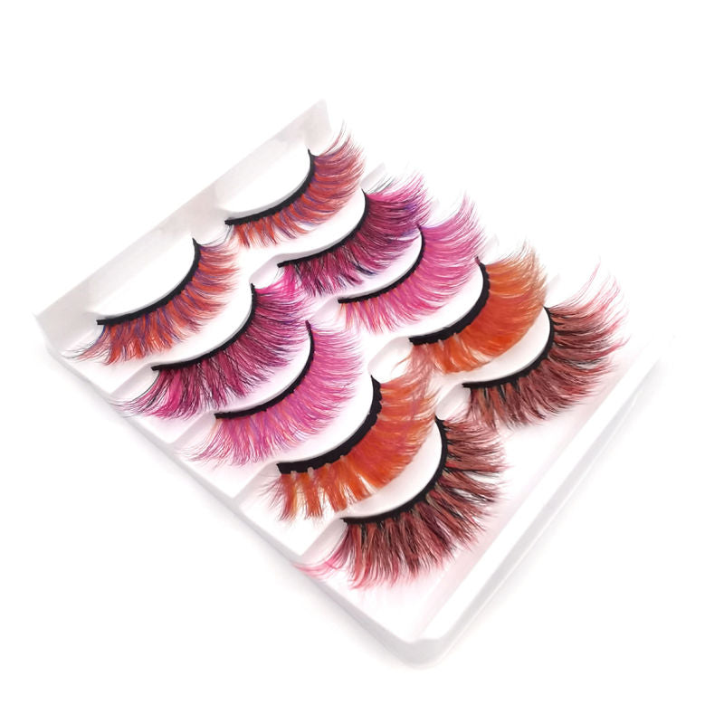 Beakey 3D False Eyelashes Colored Thick Lashes for Performance Halloween-20