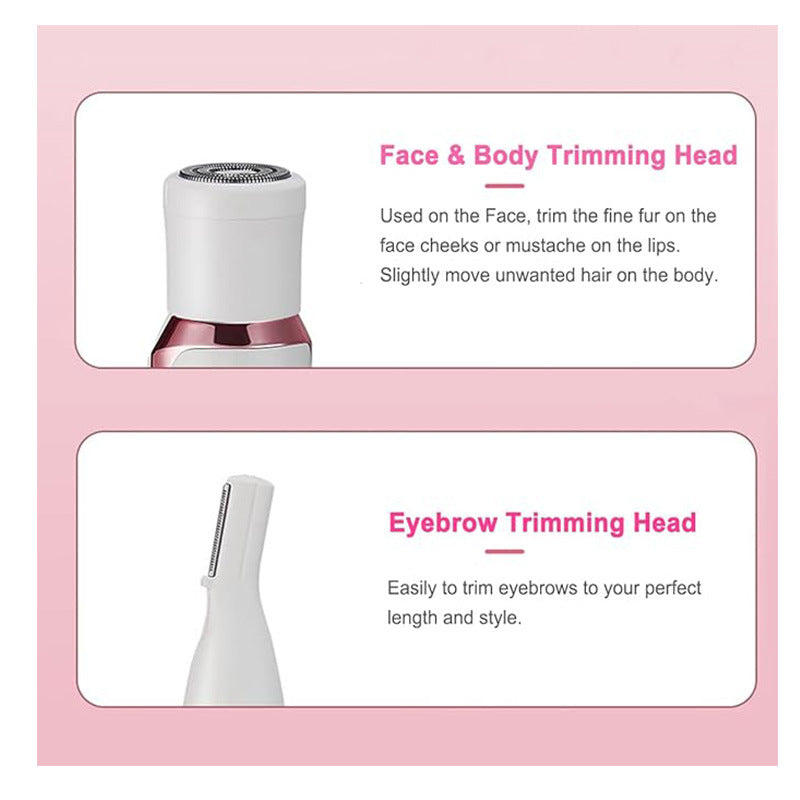 Beakey 4 in 1 Womens Electric Razor Painless Rechargeable for Face Arm Leg Armpit