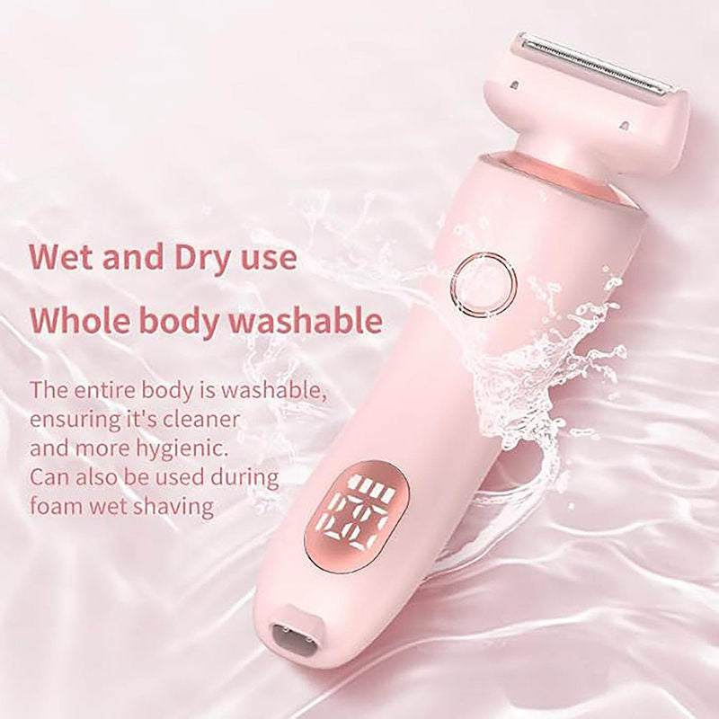 Beakey 2 in 1 Electric Shaver Cordless Wet and Dry Razor for Bikini Face Underarm-Blue